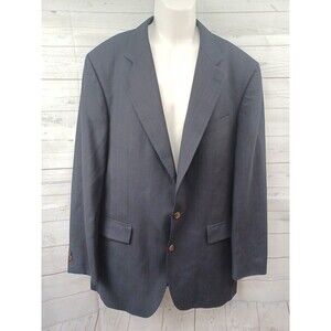 Chaps Ralph Lauren Navy Blue Cashmere Wool Blazer Jacket Mens Size 46